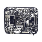 Silk screen neoprene laptop sleeve with zipper